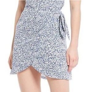 gianni bini floral tie skirt
